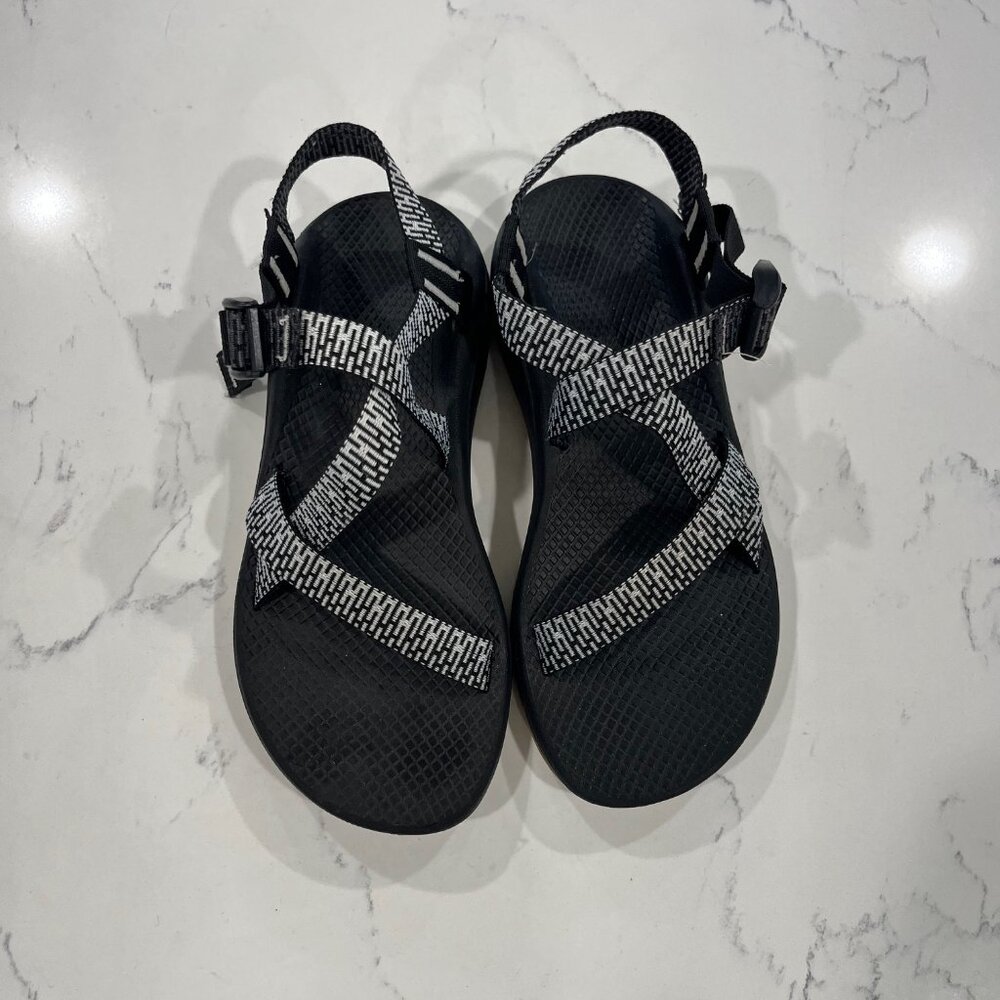 Share Chaco Women's Black/White Outdoor Sports Trail Size 9 Sandals - Picture 5 of 9